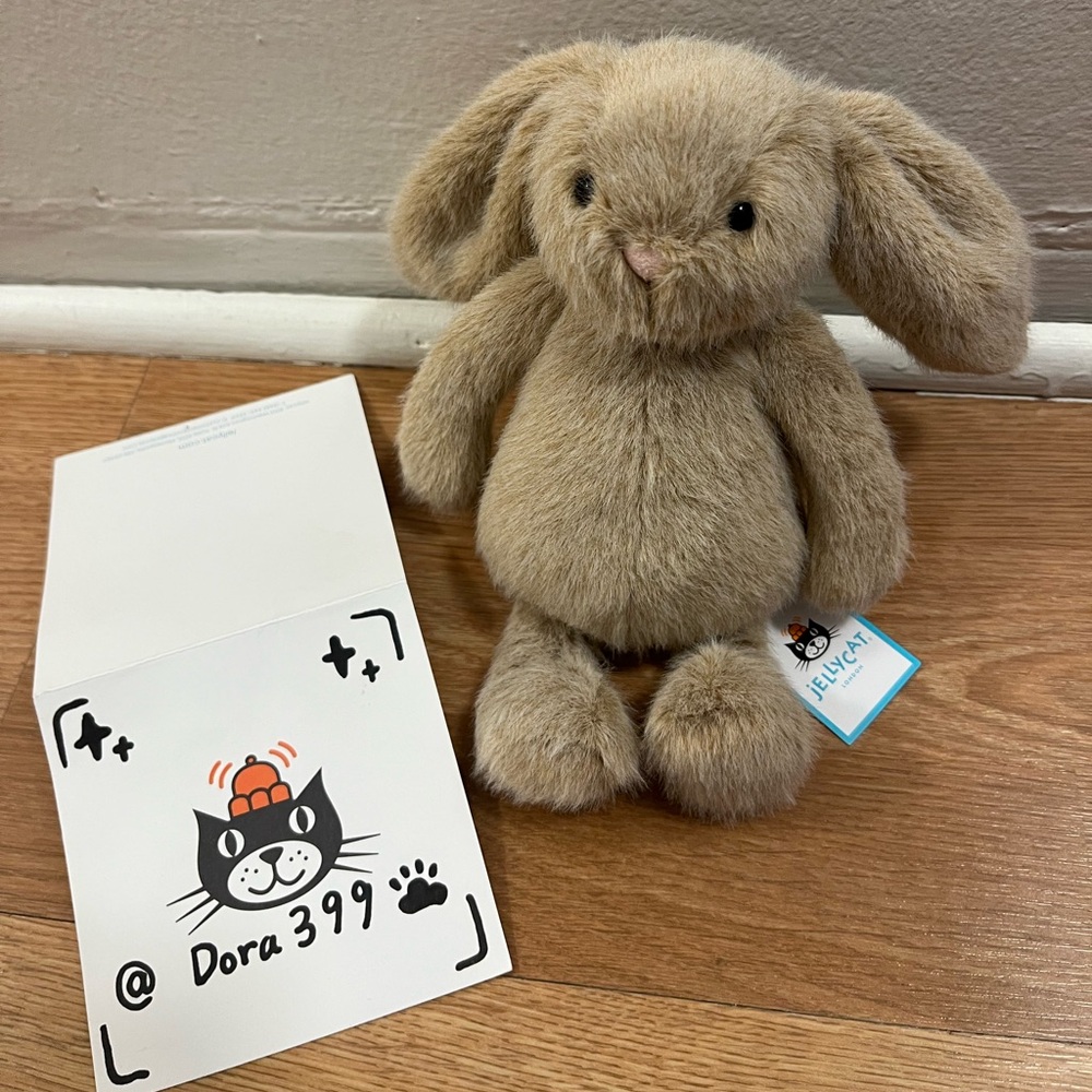Jellycat Small Oat Flufflet Bunny – Authentic – NWT